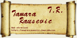 Tamara Raušević vizit kartica